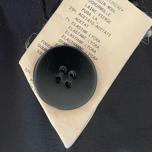 Armani Collezioni , women Wool blend single button Blazer dark gray, white dots - Picture 5 of 8